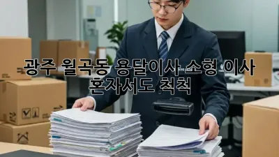 광주 월곡동 용달이사 소형 이사, 혼자서도 척척!